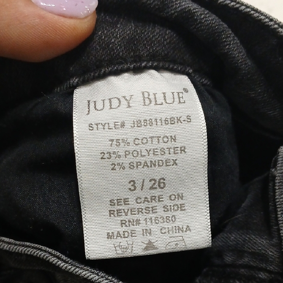 Judy Blue Black Flare Wide Leg Jeans - Picture 7 of 15